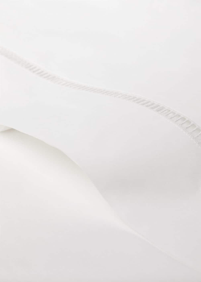 Shop Mango Top Sheet With Hemstitch Detail Single Bed White
