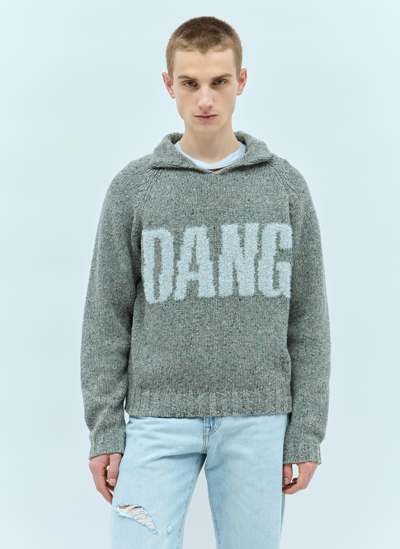 Shop Erl Glitter Dangerous Sweater In Grey
