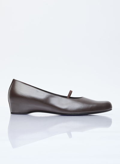 Shop The Row Marion Ballerina Shoes In Brown
