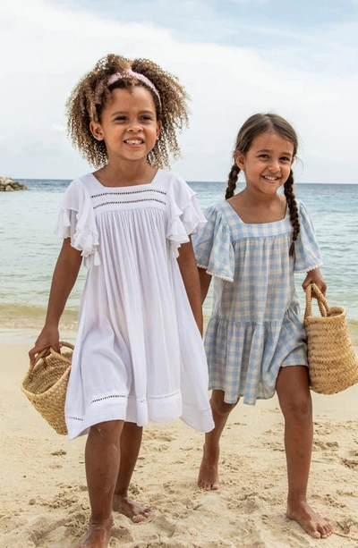 Snapper Rock Toddler, Child Girl White Tassel Time Beach Dress In White