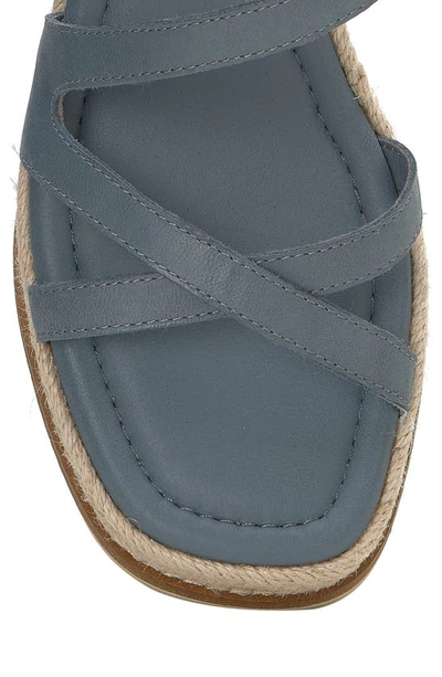 Shop Lucky Brand Carolie Platform Wedge Sandal In Natural Blue