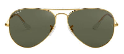 Shop Ray Ban 3025 Aviator Polarized Sunglasses In Multi