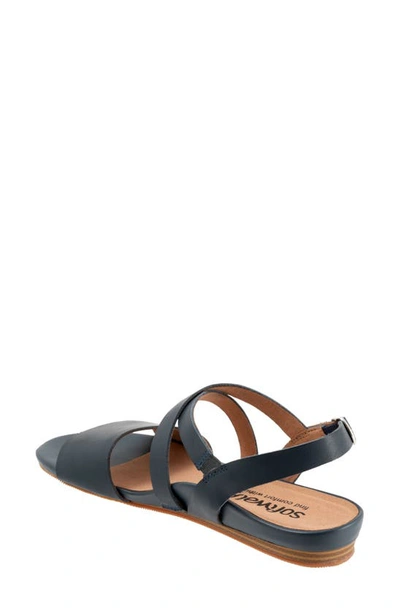 Softwalk Cali Sandal In Navy Nubuck