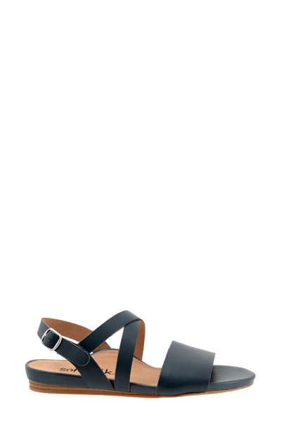 Softwalk Cali Sandal In Navy Nubuck