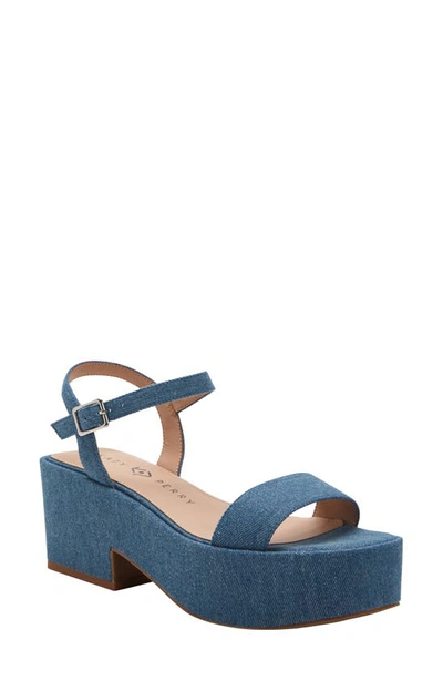 Shop Katy Perry The Busy Bee Ankle Strap Platform Sandal In Blue Denim