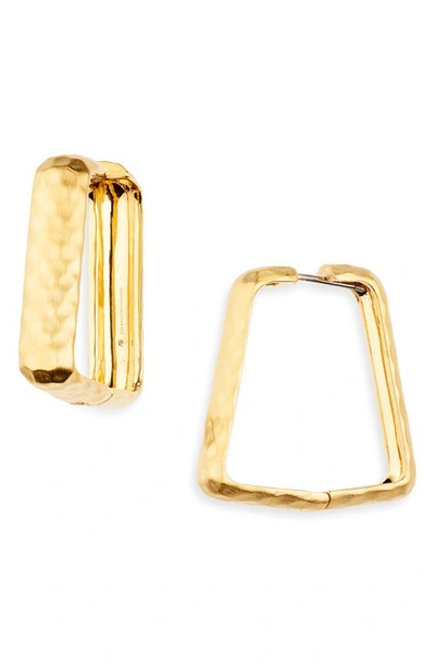 Shop Dean Davidson Nomad Hammered Square Hoop Earrings In Gold