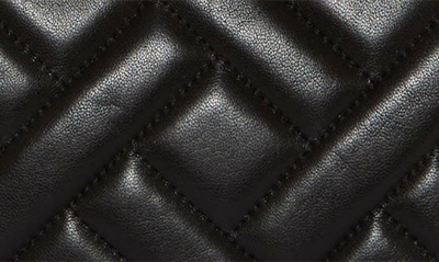Shop Vince Camuto Kisho Quilted Leather Shoulder Bag In Black Lambar