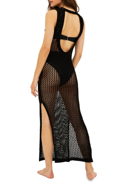 Beach Riot Holly Cover Up Dress In Black In Black