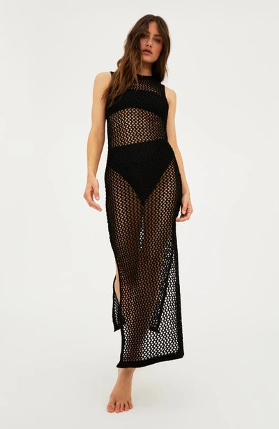 Beach Riot Holly Cover Up Dress In Black In Black