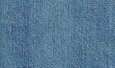 Shop Victoria Beckham Oversize Pleated Cotton Denim Button-up Shirt In Vintage Wash Mid