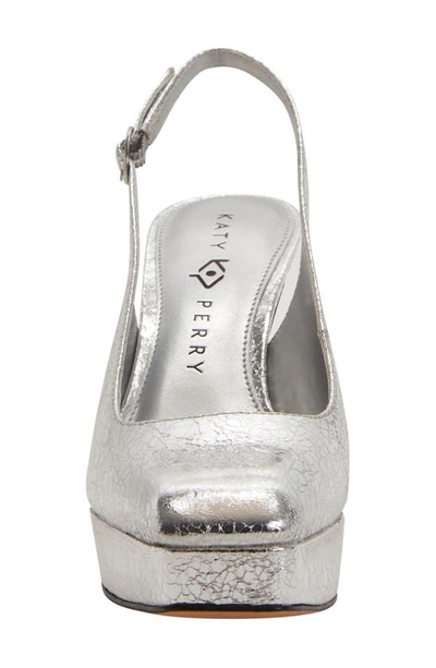 Shop Katy Perry The Square Slingback Pump In Silver