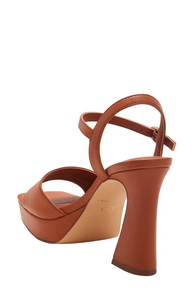 Shop Katy Perry The Square Ankle Strap Platform Sandal In Ginger Biscuit