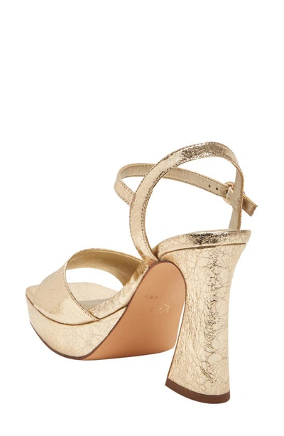 Katy Perry The Square Womens Metallic Square Toe Ankle Strap In Gold