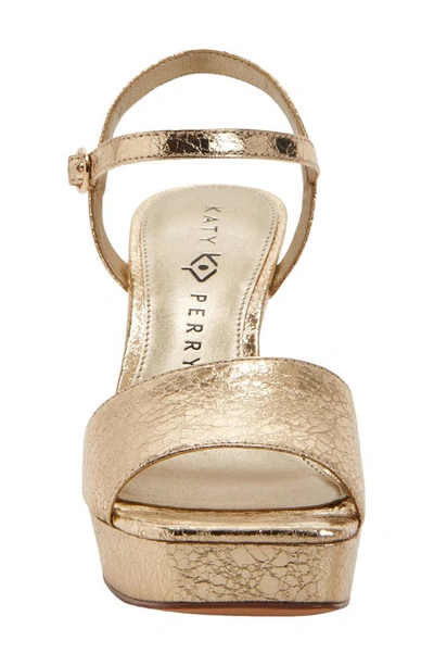 Katy Perry The Square Womens Metallic Square Toe Ankle Strap In Gold