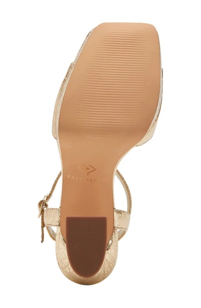 Katy Perry The Square Womens Metallic Square Toe Ankle Strap In Gold