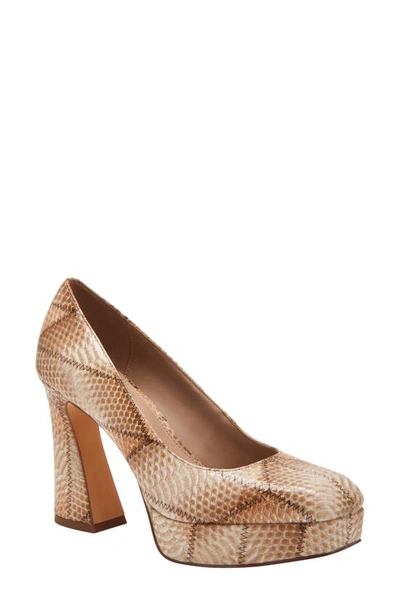 Shop Katy Perry The Square Pump In Tan Multi