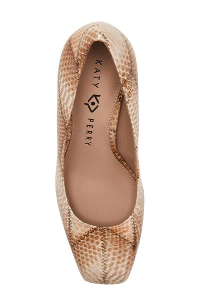 Shop Katy Perry The Square Pump In Tan Multi