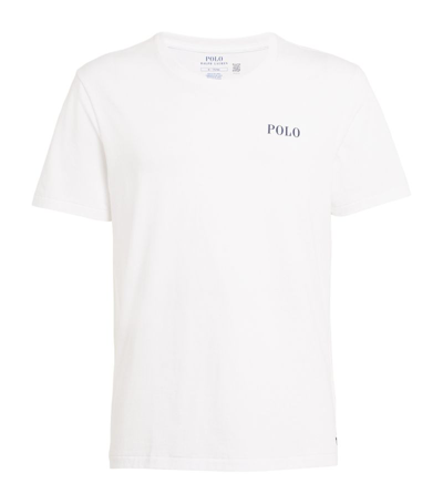 Shop Polo Ralph Lauren Logo Lounge T-shirt In White