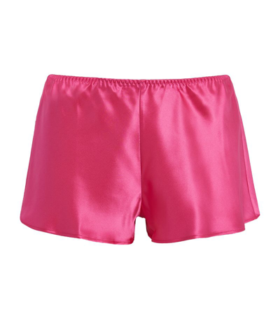 Shop Marjolaine Silk Shorts In Pink