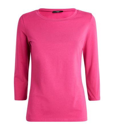 Shop Weekend Max Mara Stretch-cotton T-shirt In Pink