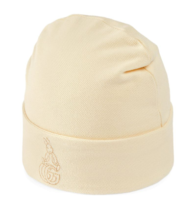 Shop Gucci Kids X Peter Rabbit Cotton Hat In White
