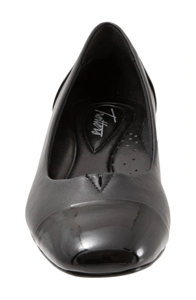 Shop Trotters Daisy Pump In Black Leather