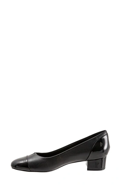 Shop Trotters Daisy Pump In Black Leather