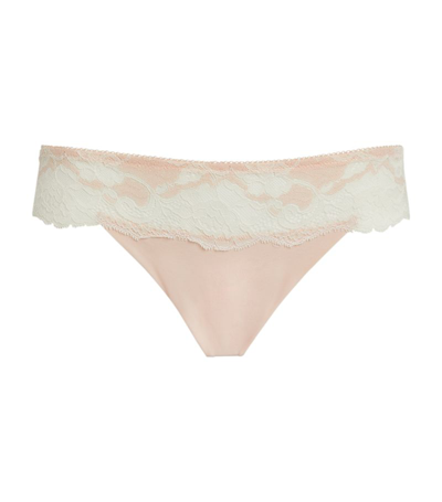 Shop Wacoal Florilege Tanga In Pink