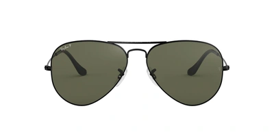 Shop Ray Ban Rb3025 Aviator Polarized Sunglasses In Multi