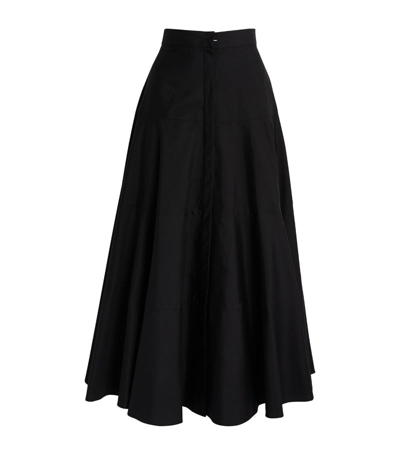 Shop Max Mara Panelled Maxi Skirt In Black