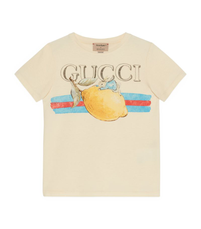 Shop Gucci Kids X Peter Rabbit T-shirt (4-12 Years) In White