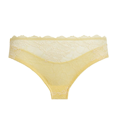 Shop Wacoal Lace Perfection Briefs In Yellow