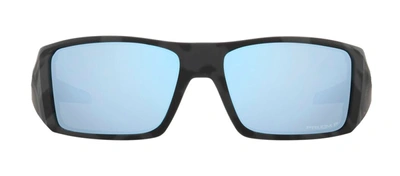 Shop Oakley Heliostat Oo9231-05 Wrap Polarized Sunglasses In Multi