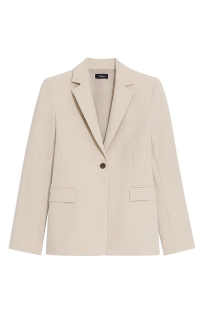 Shop Theory Bistre Sculpt One-button Blazer In New Sand