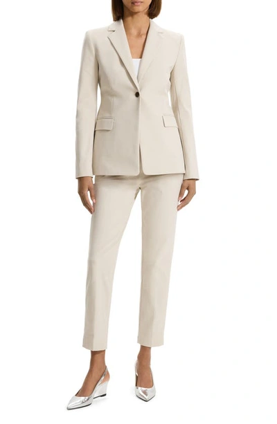 Shop Theory Bistre Sculpt One-button Blazer In New Sand