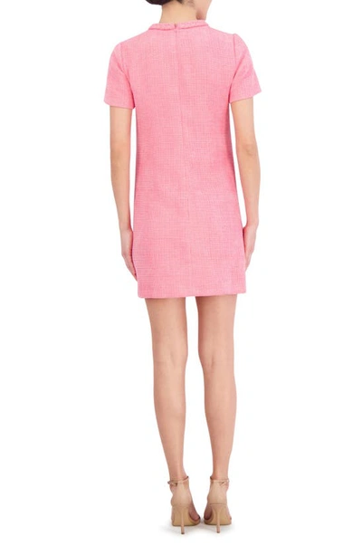 Eliza J Braid Detail Tweed Dress In Pink