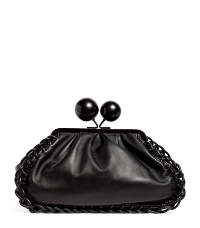Shop Weekend Max Mara Medium Nappa Leather Pasticcino Bag In Black