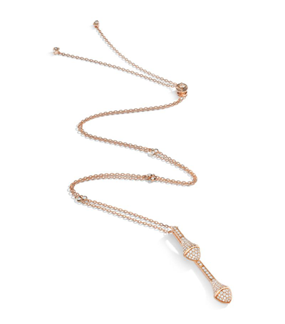 Shop Marli New York Rose Gold And Diamond Cleo Pendant Necklace