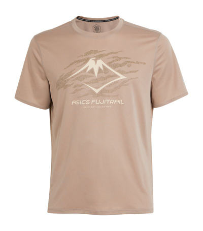 Shop Asics Fujitrail T-shirt In Grey