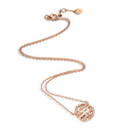 Shop Marli New York Rose Gold And Diamond Avenues Necklace