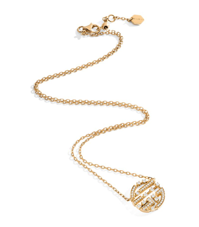Shop Marli New York Yellow Gold And Diamond Avenues Necklace
