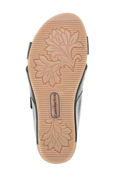 Comfortiva Gervaise Slide Sandal In Black