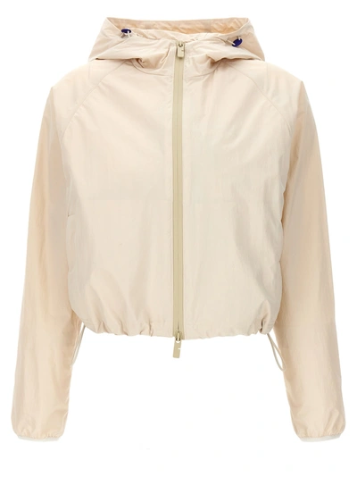 Shop Burberry Cropped Hooded Jacket Casual Jackets, Parka Beige