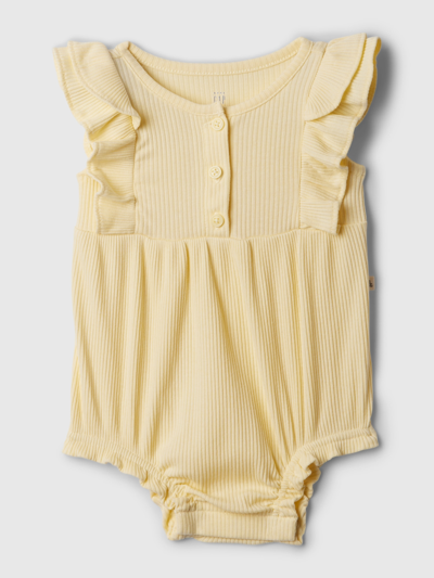 Shop Gap Baby Flutter Bubble One-piece In Maize Yellow