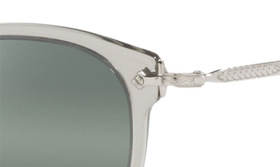 Shop Oliver Peoples 49mm Small Round Sunglasses In Black Diamond / Steal Gradient