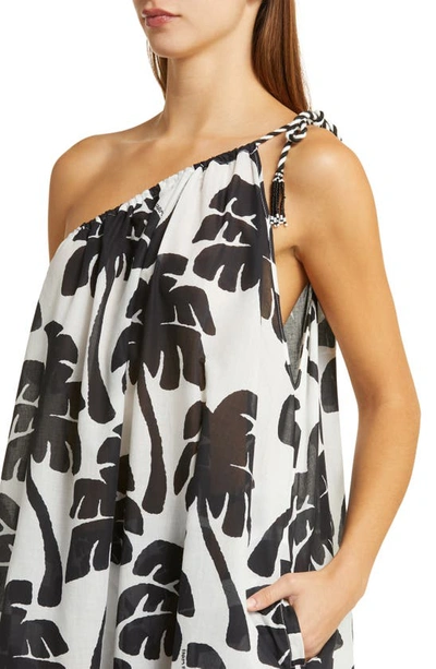 Shop Farm Rio Coconut One-shoulder Cover-up Dress In Off White