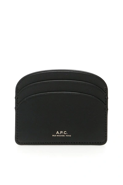 Shop Apc A.p.c. Demi-lune Cardholder In Black