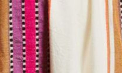 Shop Lemlem Lelisa Plunge Cotton Blend Maxi Dress In Genet Berry