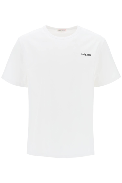 Shop Alexander Mcqueen Reflected Logo T-shirt In White