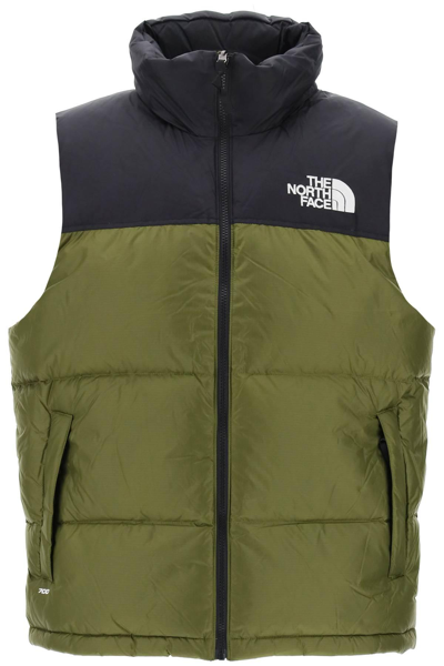 Shop The North Face 1996 Retro Nuptse Puffer Vest In Black,green